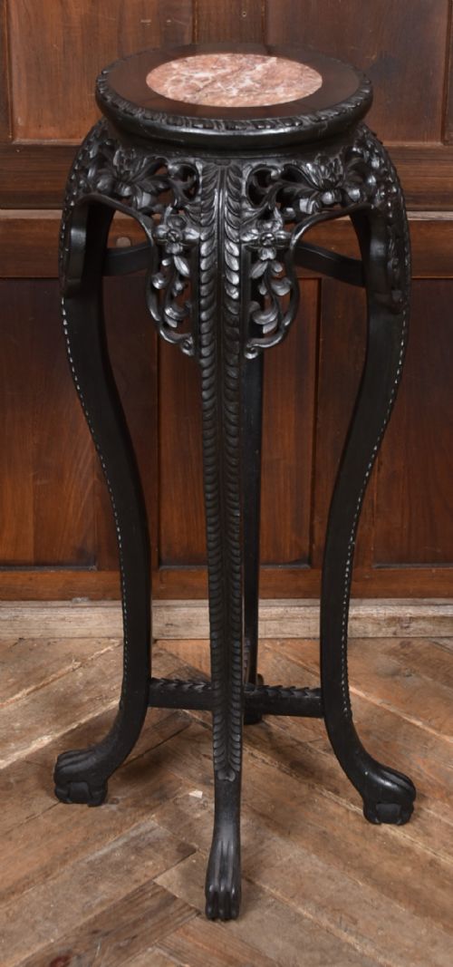 CHINESE MARBLE TOP VASE STAND - ADDITIONAL PHOTO 7
