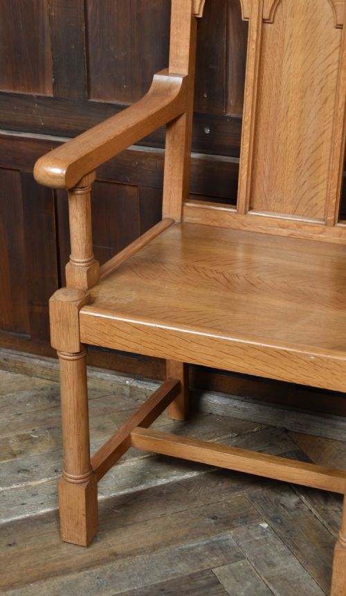 SCOTTISH OAK CHAPEL THRONE CHAIR - ADDITIONAL PHOTO 1