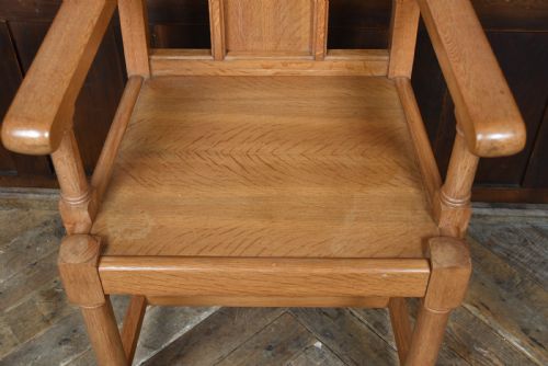SCOTTISH OAK CHAPEL THRONE CHAIR - ADDITIONAL PHOTO 6