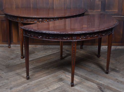 PAIR ON MAHOGANY CONSOLE TABLES - ADDITIONAL PHOTO 2