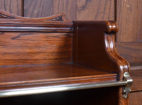 EDWARDIAN ROSEWOOD WATERFALL BOOKCASE - ADDITIONAL PHOTO 5