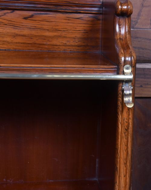 EDWARDIAN ROSEWOOD WATERFALL BOOKCASE - ADDITIONAL PHOTO 6