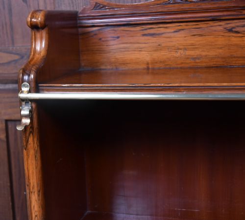 EDWARDIAN ROSEWOOD WATERFALL BOOKCASE - ADDITIONAL PHOTO 8