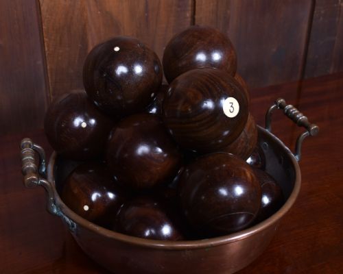SET OF 16 SCOTTISH LABURNUM CARPET BOWLS - ADDITIONAL PHOTO 4