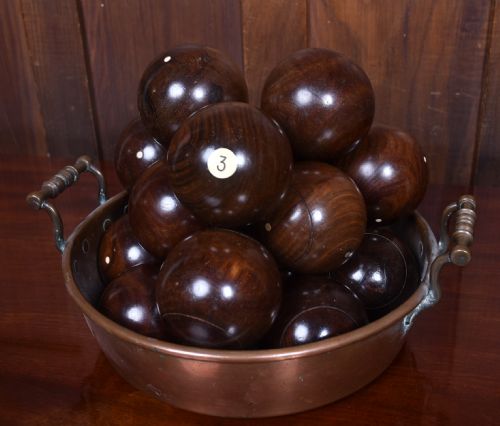 SET OF 16 SCOTTISH LABURNUM CARPET BOWLS - ADDITIONAL PHOTO 5