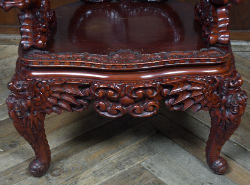 CHINESE CARVED DRAGON CHAIR - ADDITIONAL PHOTO 2