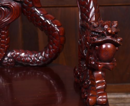 CHINESE CARVED DRAGON CHAIR - ADDITIONAL PHOTO 4