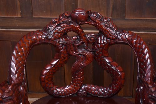 CHINESE CARVED DRAGON CHAIR - ADDITIONAL PHOTO 5