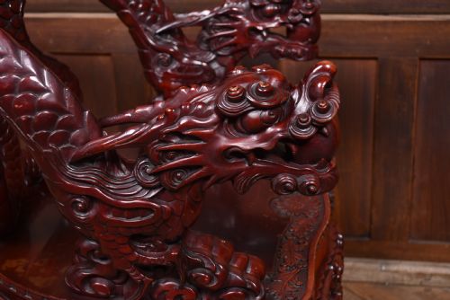 CHINESE CARVED DRAGON CHAIR - ADDITIONAL PHOTO 7