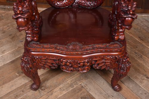 CHINESE CARVED DRAGON CHAIR - ADDITIONAL PHOTO 8