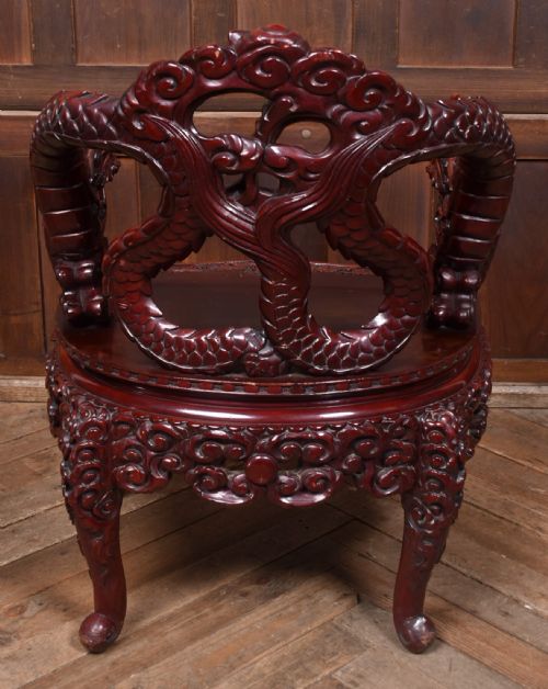 CHINESE CARVED DRAGON CHAIR - ADDITIONAL PHOTO 10