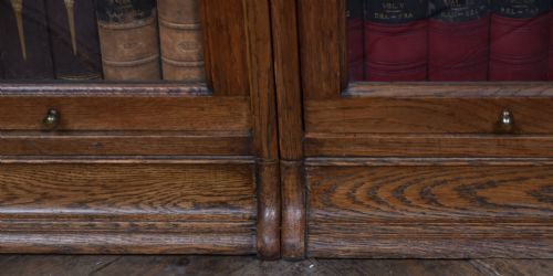 EDWARDIAN LEBUS 6 SECTIONAL BOOKCASE - ADDITIONAL PHOTO 4