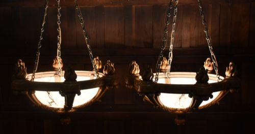 PAIR OF ART DECO CEILING LIGHT FITTINGS - ADDITIONAL PHOTO 2