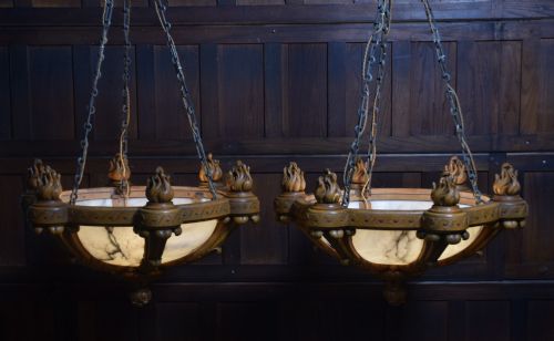PAIR OF ART DECO CEILING LIGHT FITTINGS - ADDITIONAL PHOTO 12