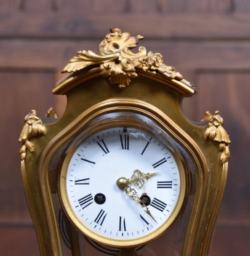 19THCENTURY FRENCH GILT MANTEL CLOCK WITH SIGNED RODIER MINIATURE - ADDITIONAL PHOTO 2