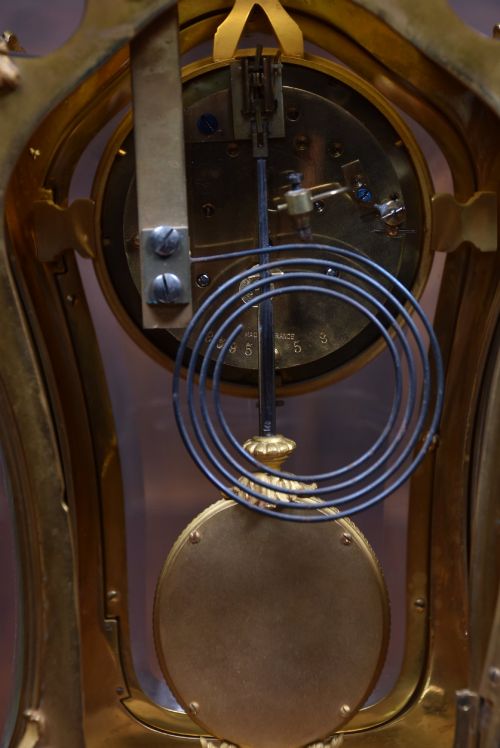 19THCENTURY FRENCH GILT MANTEL CLOCK WITH SIGNED RODIER MINIATURE - ADDITIONAL PHOTO 8
