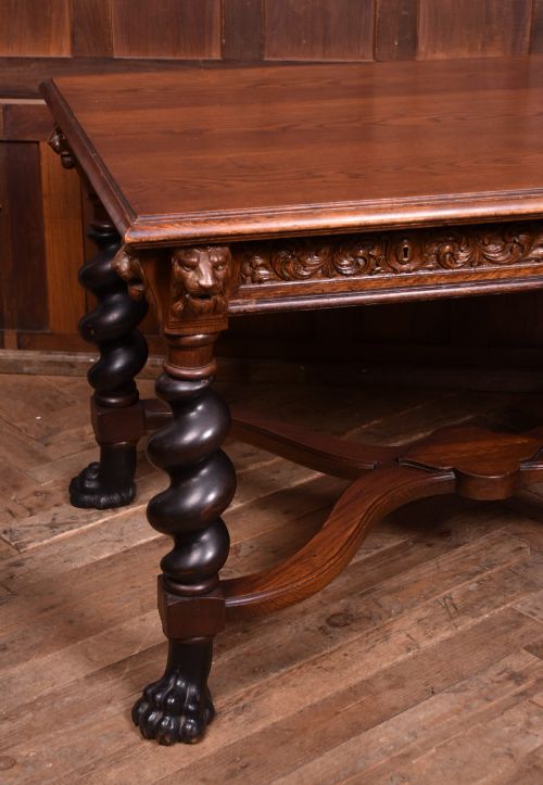 19THCENTURY CARVED OAK TABLE - ADDITIONAL PHOTO 1