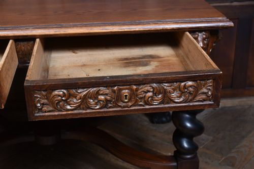 19THCENTURY CARVED OAK TABLE - ADDITIONAL PHOTO 7