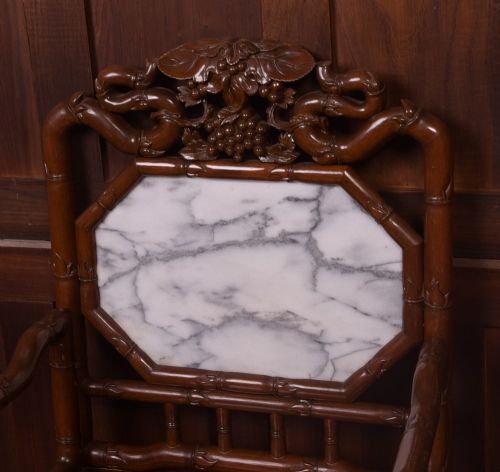 CHINESE CARVED HARDWOOD PARLOUR SUITE - ADDITIONAL PHOTO 8
