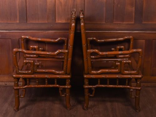 CHINESE CARVED HARDWOOD PARLOUR SUITE - ADDITIONAL PHOTO 9