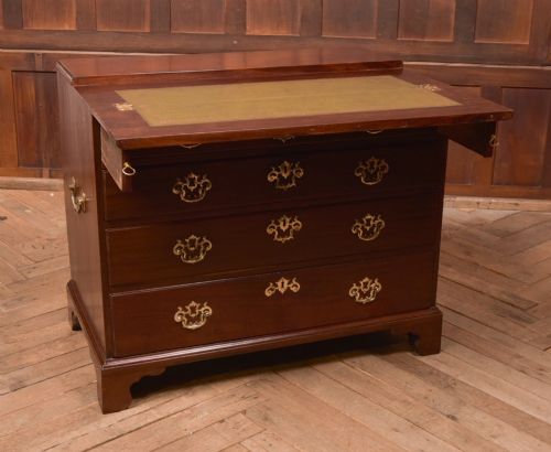 GEORGIAN MAHOGANY BACHELORS CHEST OF DRAWERS - ADDITIONAL PHOTO 4