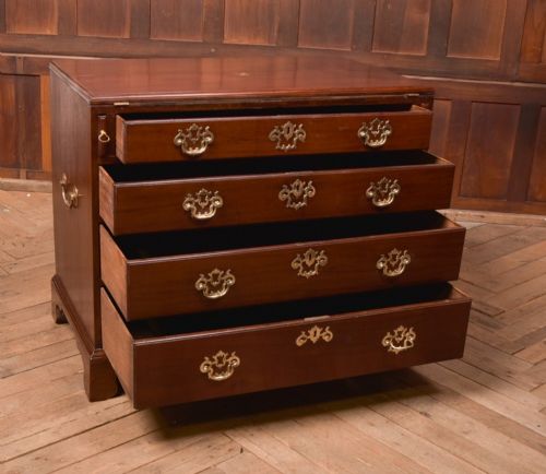 GEORGIAN MAHOGANY BACHELORS CHEST OF DRAWERS - ADDITIONAL PHOTO 7