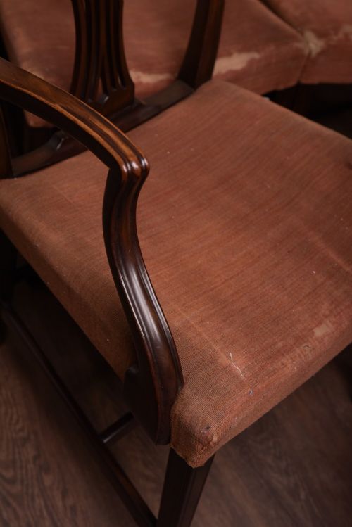 CARVED HEPPLEWHITESTYLE DINING CHAIRS SET OF EIGHT - ADDITIONAL PHOTO 3