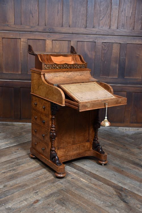 fig 1. Victorian Walnut Pop Up Piano Top Davenport