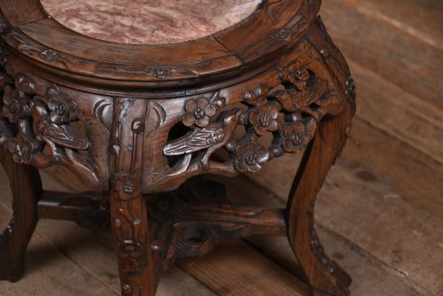 PAIR OF CHINESE MARBLETOP STANDS - ADDITIONAL PHOTO 4