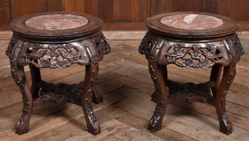 PAIR OF CHINESE MARBLETOP STANDS - ADDITIONAL PHOTO 8