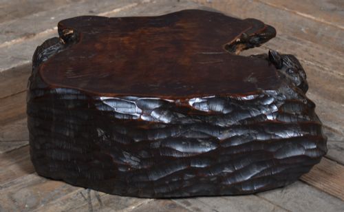 JAPANESE CARVED TURTLE BONSAI DISPLAY STAND - ADDITIONAL PHOTO 6