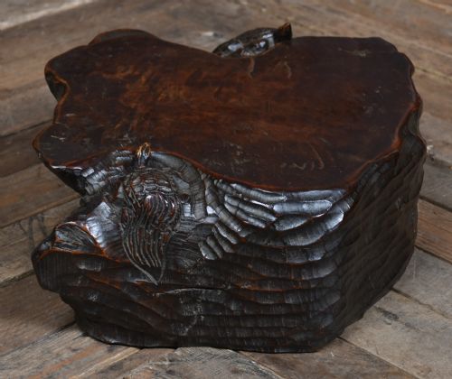 JAPANESE CARVED TURTLE BONSAI DISPLAY STAND - ADDITIONAL PHOTO 8