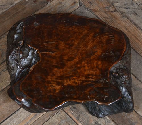 JAPANESE CARVED TURTLE BONSAI DISPLAY STAND - ADDITIONAL PHOTO 9