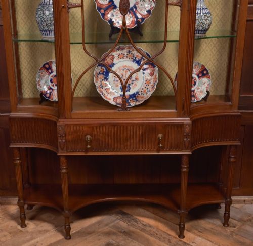 EDWARDIAN INLAID MAHOGANY DISPLAY CABINET - ADDITIONAL PHOTO 3
