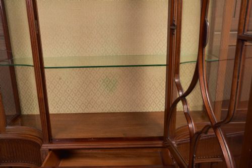 EDWARDIAN INLAID MAHOGANY DISPLAY CABINET - ADDITIONAL PHOTO 9