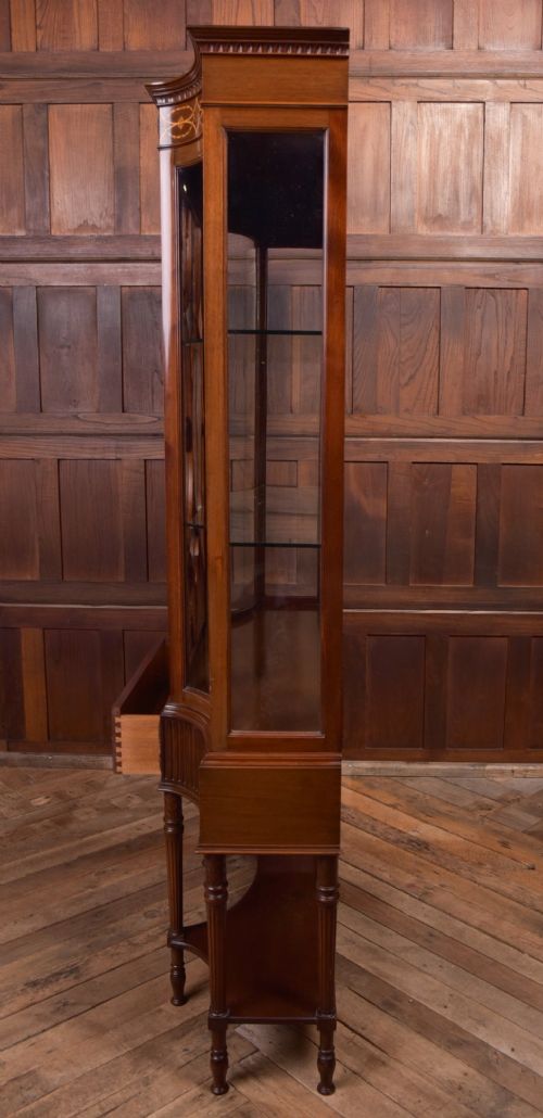 EDWARDIAN INLAID MAHOGANY DISPLAY CABINET - ADDITIONAL PHOTO 13