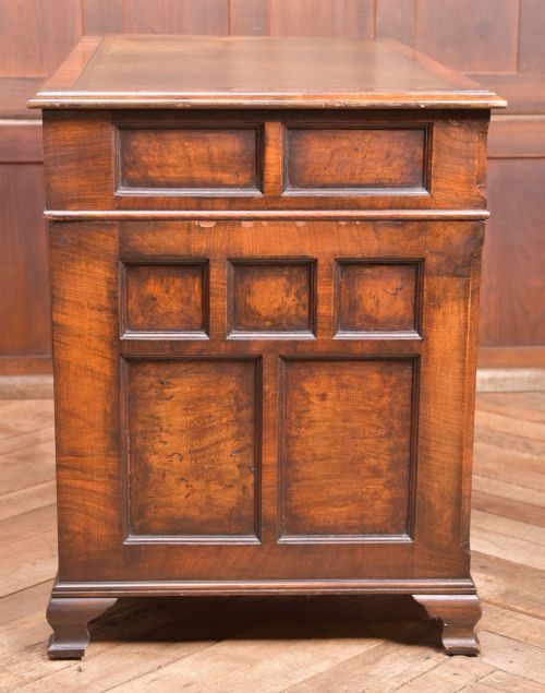 EDWARDIAN WALNUT PEDESTAL WRITING DESK - ADDITIONAL PHOTO 8