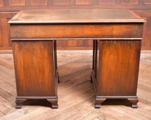 EDWARDIAN WALNUT PEDESTAL WRITING DESK - ADDITIONAL PHOTO 11