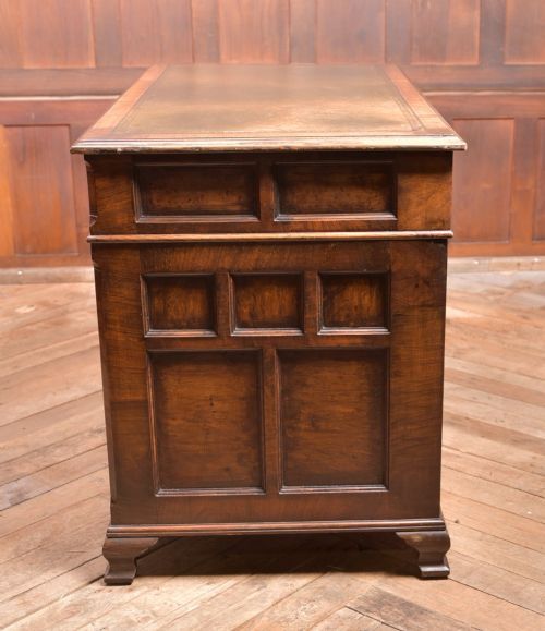 EDWARDIAN WALNUT PEDESTAL WRITING DESK - ADDITIONAL PHOTO 12