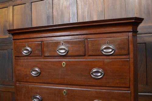 GEORGIAN MAHOGANY CHEST ON CHEST - ADDITIONAL PHOTO 7