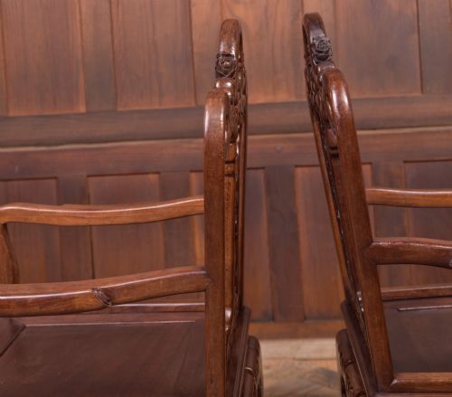 PAIR OF CHINESE HARDWOOD ARMCHAIRS - ADDITIONAL PHOTO 10