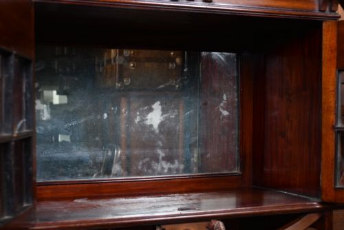 INLAID ART NOUVEAU MAHOGANY DISPLAY CABINET - ADDITIONAL PHOTO 4
