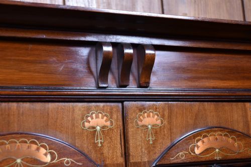 INLAID ART NOUVEAU MAHOGANY DISPLAY CABINET - ADDITIONAL PHOTO 6