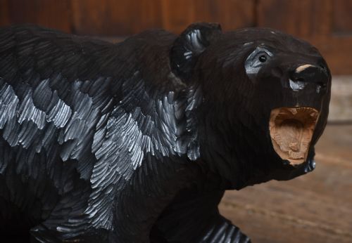 JAPANESE KIBORI KUMA HANDCARVED BEAR - ADDITIONAL PHOTO 1