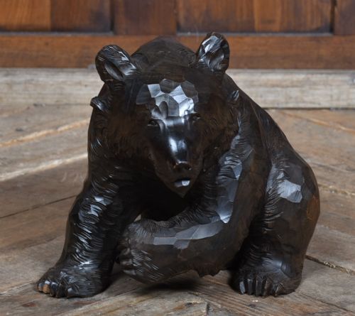 japanese carved bear kibori kuma - CATEGORY: ANTIQUE SCULPTURES - DATED 19TH CENTURY