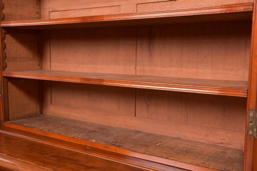 VICTORIAN MAHOGANY BOOKCASE WITH GLAZED TOP - ADDITIONAL PHOTO 5