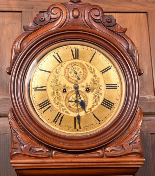 VICTORIAN SCOTTISH MAHOGANY DRUMHEAD GRANDFATHER CLOCK BY ANDREW THOM - ADDITIONAL PHOTO 1