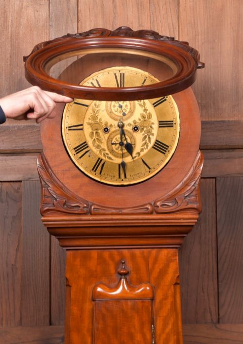 VICTORIAN SCOTTISH MAHOGANY DRUMHEAD GRANDFATHER CLOCK BY ANDREW THOM - ADDITIONAL PHOTO 7