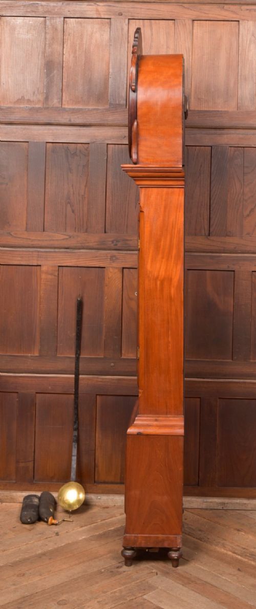VICTORIAN SCOTTISH MAHOGANY DRUMHEAD GRANDFATHER CLOCK BY ANDREW THOM - ADDITIONAL PHOTO 9