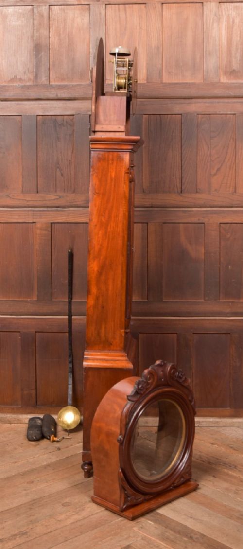 VICTORIAN SCOTTISH MAHOGANY DRUMHEAD GRANDFATHER CLOCK BY ANDREW THOM - ADDITIONAL PHOTO 12